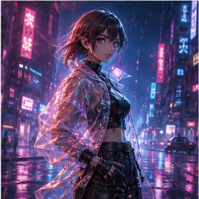 Cyber anime hero